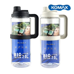 KOMAX 빅 트라이탄 2L 물병 텀블러 가정용 휴대용 등산 물통